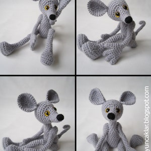 Amigurumi 5 ways jointed Mouse Pattern image 4