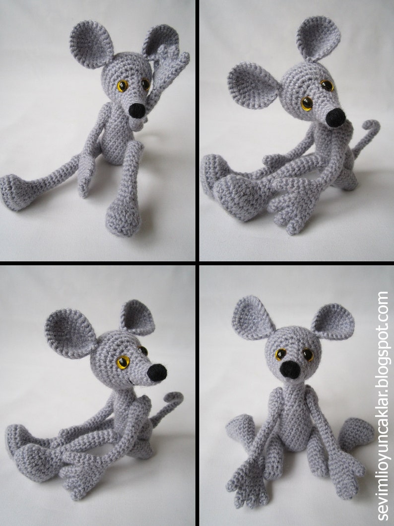 Amigurumi 5 ways jointed Mouse Pattern image 4