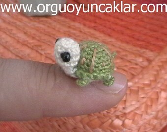 1cm Miniatur Schildkröte gehäkelt