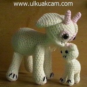 Amigurumi Mum and Baby Goat Pattern image 1