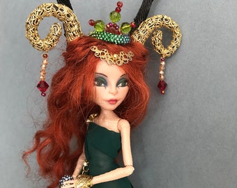 Shahmeran - Queen Of The Snakes - Repaint OOAK Monster High Doll