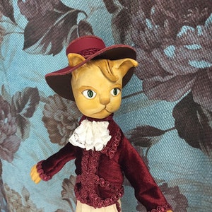 Der Herr Herr der Katzen OOAK Art Doll Sammlerpuppe, Polymer Clay Figur Bild 9