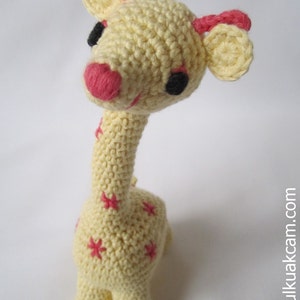 Crocheted  Giraffe -  made from certified 100%  organic cotton garn