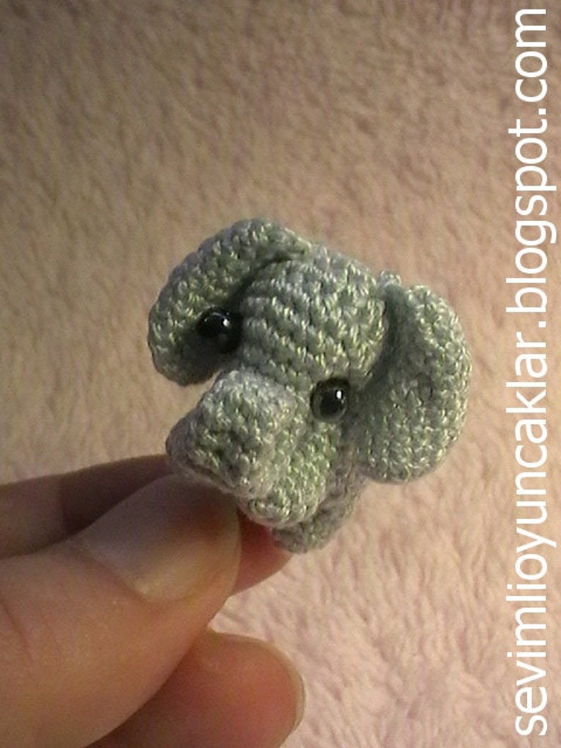 Amigurumi 0.8 inc Miniature Elephant Pattern image 2