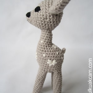 Crocheted  Bambi -  made from certified 100%  organic cotton garn