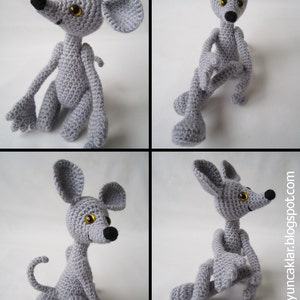 Amigurumi 5 ways jointed Mouse Pattern image 3