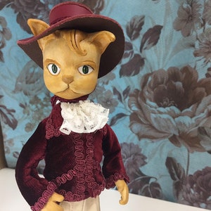 Der Herr Herr der Katzen OOAK Art Doll Sammlerpuppe, Polymer Clay Figur Bild 5