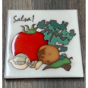 Masterworks Handcrafted Art Tiles Salsa Ceramic Trivet Wall Decor USA