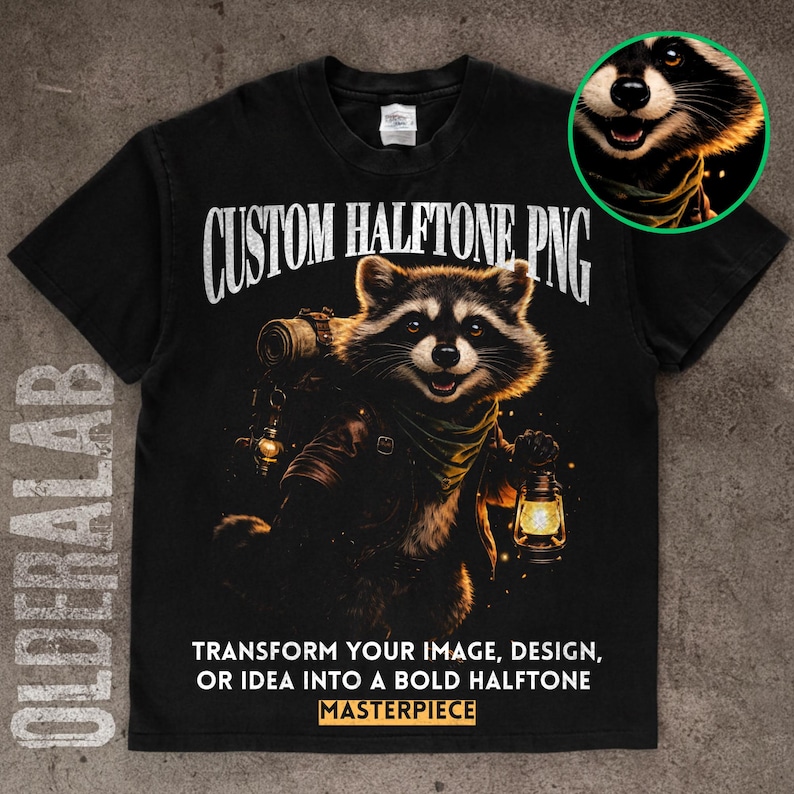 Aangepast halftoon T-shirtontwerp • Gepersonaliseerde foto naar kunst (digitale png) afbeelding 7