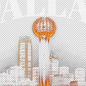 Dallas Texas Halftone Design | Vintage Black T-Shirt PNG | 16 x 20 in | 300 dpi image 3