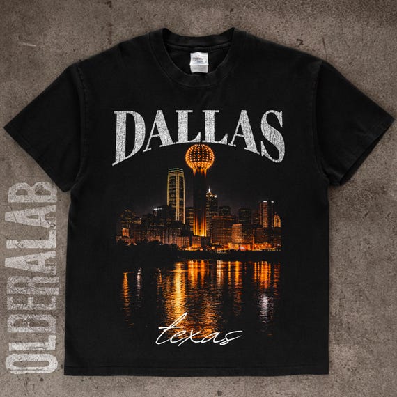 Dallas Texas Halftone Design | Vintage Black T-Shirt PNG | 16 x 20 in | 300 dpi