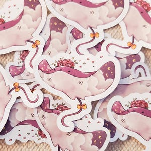 Leuke gestanste pijlstaartrogsticker
