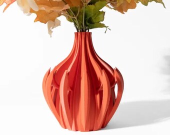 Veno 3D Printed Vase | Modern Geometric Flower Vase | Unique Minimalist Home Decor | Boho Chic Living Room Accent | Contemporary EcoFriendly