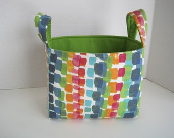 Large Vibrant Mod Fabric Basket