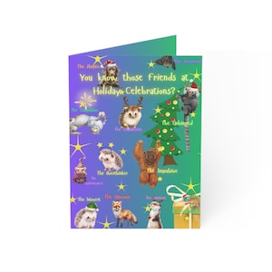 Kerstwenskaarten - Acceptatie van alles, grappige kerstkaartenset, 1 10 30 50 stuks, Humanity Matters, inclusief kerstkaartenpakket