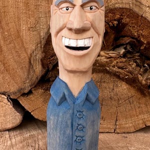 Hand Carved Caricature Bust - “David”
