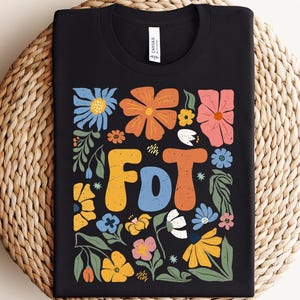 Chemise anti-Trump subtile, chemise FDT, chemise démocrate, t-shirt libéral, chemise féministe, chemise politique florale, t-shirt pro-démocratie, cadeau politique