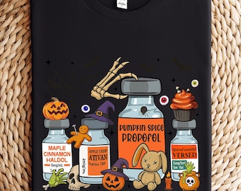 Halloween Nurse Sweatshirt, Halloween Nurse Pills Shirt, Pumpkin Spice Propofol, Halloween ICU Nurse Shirt, Fall Nurse Tee, Spooky Nurse Tee