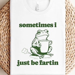 Parfois, je suis juste une chemise fartin, sweat-shirt grenouille drôle, t-shirt grenouille pétant sans charnière, pull cadeau bâillon, sweat à capuche drôle meme, t-shirt grenouille décalé