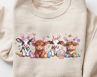 Easter Cows Shirt, Heifer Easter Day Shirt, Funny Easter Shirt, Gift For Easter, Easter Animal Shirt, Cute Easter Shirt, Easter Sweatshirt
