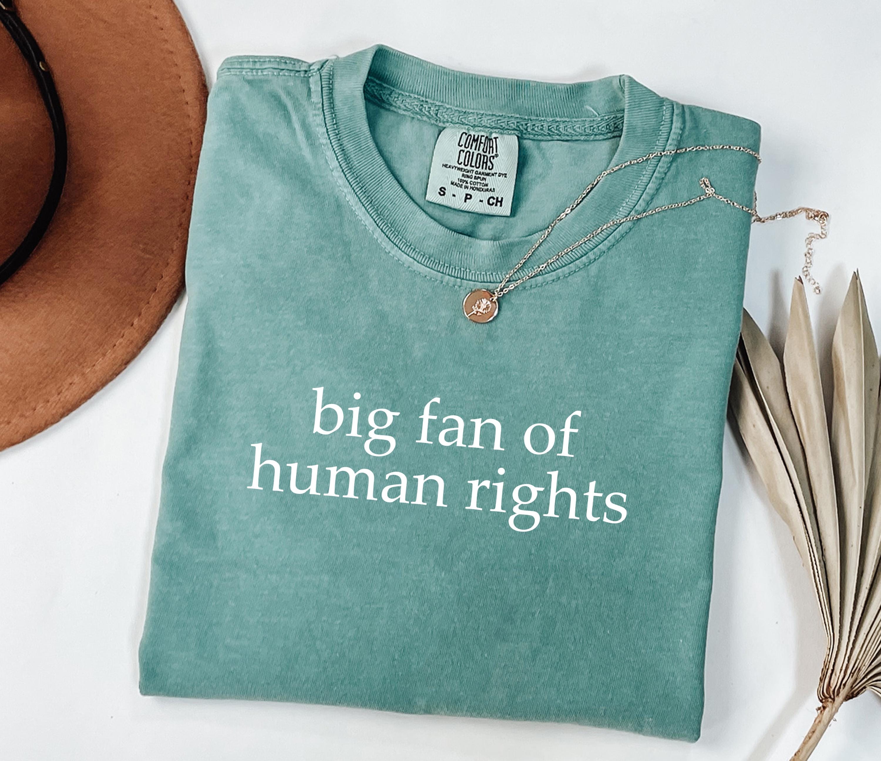 Comfort Colors® Big Fan Of Human Rights Shirt, Equality Shirt, Social Justice Shirt, Political Protest Shirt, Activist Shirt, Human Rights