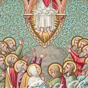 The Ascension of Jesus Icon Print | Catholic Art, Lent & Easter - Etsy