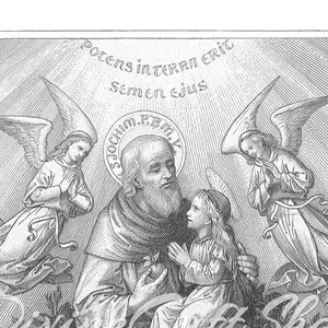 St. Joachim Vater der Jungfrau Maria Bild über 200 Jahre alte digitale Download. Ehemann von Saint Ann. Seltenes altes Bild.