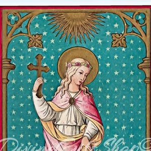 Saint Margaret of Antioch Virgin-Martyr Icon Print | Patron Saint of dying people, kidney disease, nurses | Catholic Artwork
