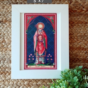St. Denis Icon Print; Patron Saint of Paris; First Bishop of Paris First Patron of Paris; Beautiful Image of this Great Saint; Catholic Art