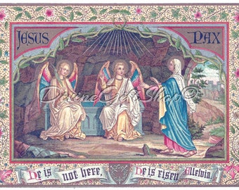 Saint Mary Magdalene Icon Print | "He Has Risen" | Easter Art