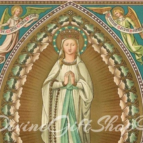 Our Lady of the Immaculate Conception Icon Print, Gorgeous Icon of Virgin Mary Queen of Heaven, Catholic Artwork, Catholic Print, Home Decor