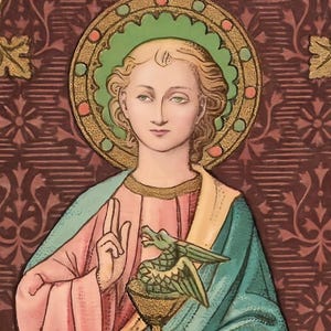 St John The Apostle Icon Print | The Beloved Disciple | The Evangelists | Patron Saint of Love, Loyalty, Friendship | Catholic Artwork