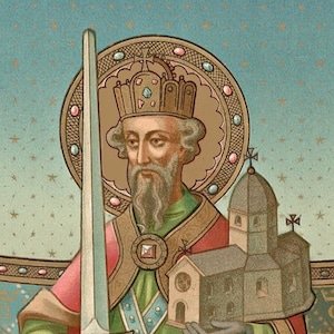 VERY RARE! King Charlemagne Icon Print | Gorgeous Catholic Artwork | Catholic Art Print