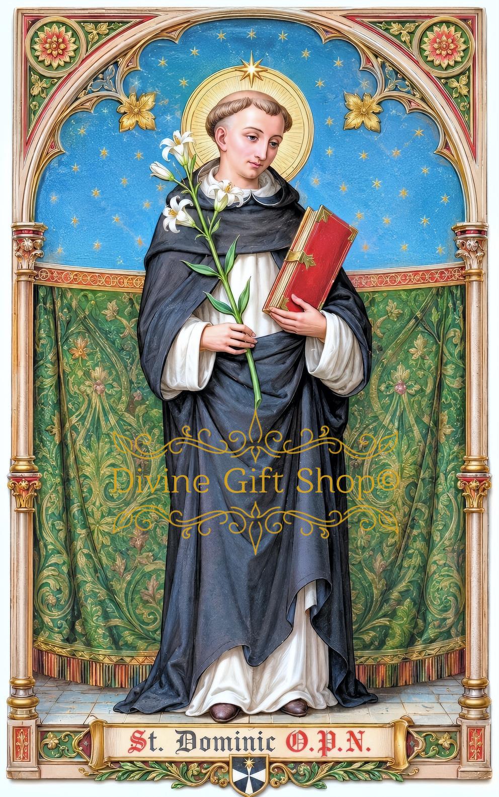 Saint Dominic Icon Print | Founder of Dominican Order | Patron of ...