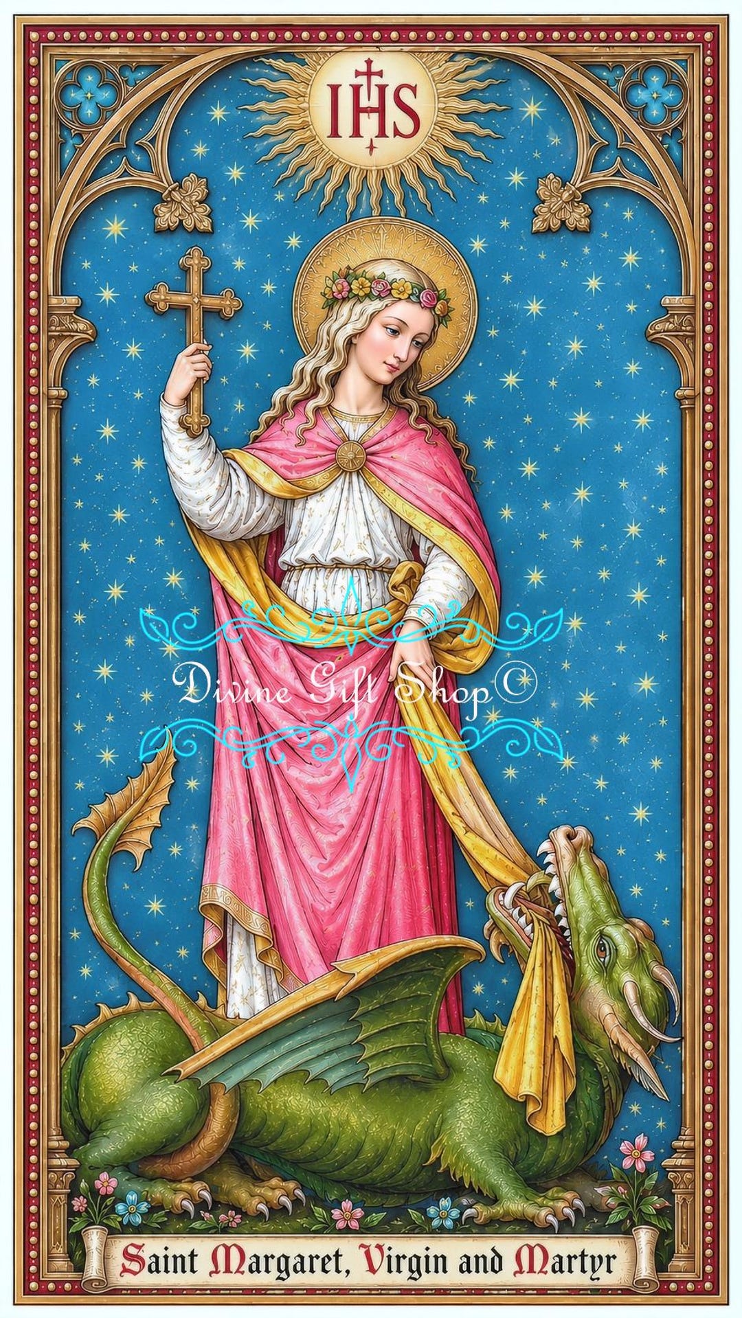Saint Margaret of Antioch Icon Print | Virgin Martyr, Patron Saint for ...