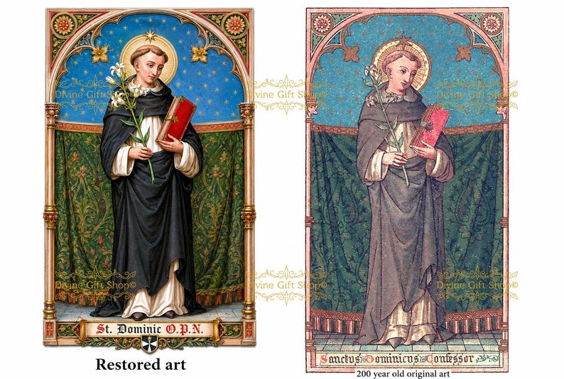 Saint Dominic Icon Print | Founder of Dominican Order | Patron of ...