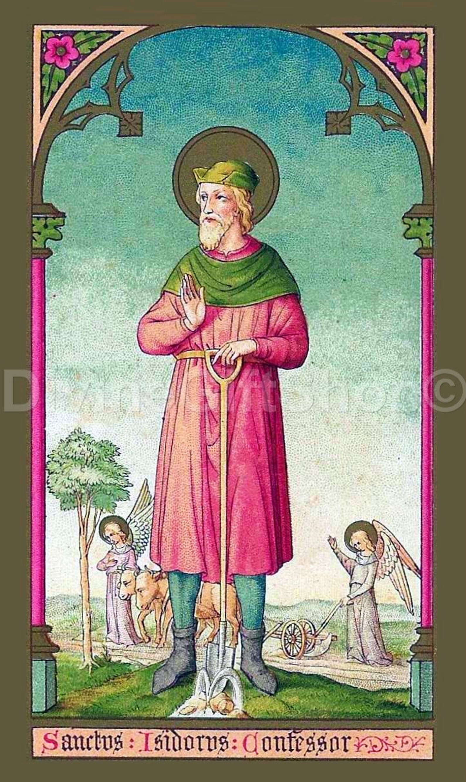 Saint Isidore The Farmer Patron Saint of Farmers Icon Etsy