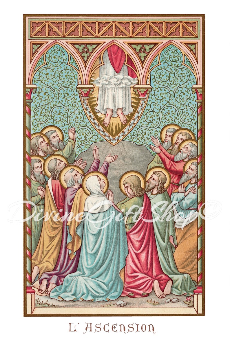 The Ascension of Jesus Icon Print | Catholic Art, Lent & Easter - Etsy