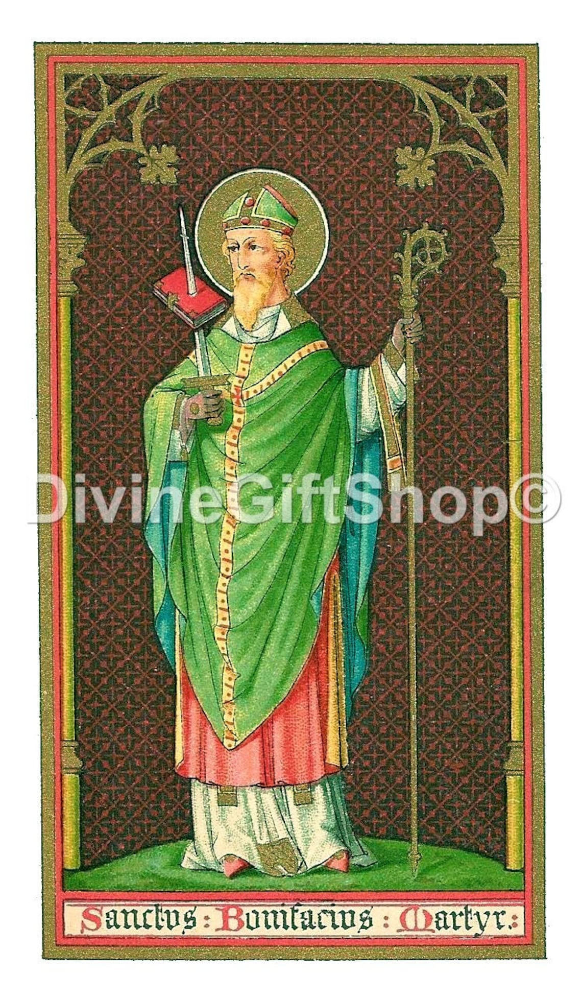 Saint Boniface Icon Print Patron Saint of Germany Brewers & Etsy