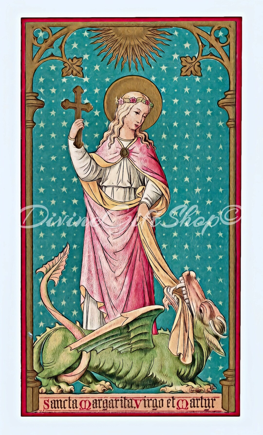 St Margaret of Antioch Icon Print | Patron Saint of Dying People ...