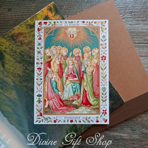 Pentecost Icon Print | The Descent of The Holy Spirit | Catholic Artwork | Catholic Art Print | Easter Print