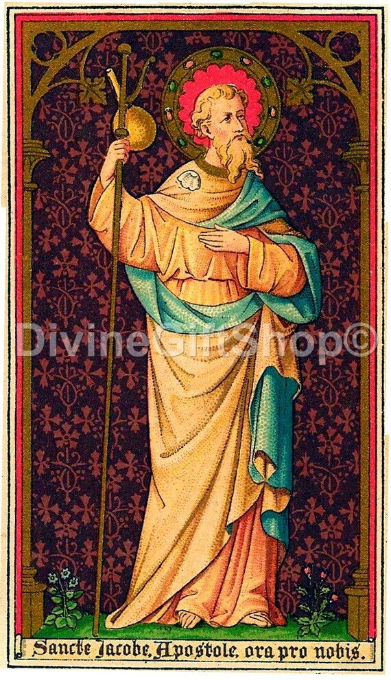 St James the Greater Apostle Icon Print Patron Saint of Etsy
