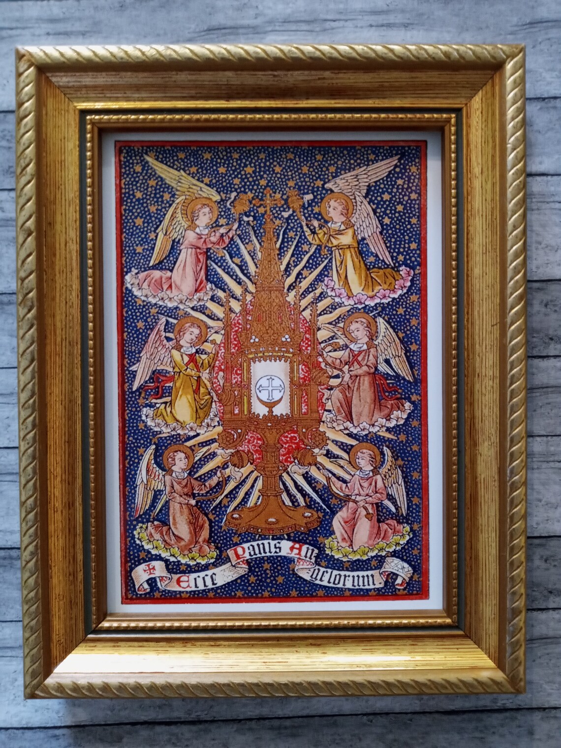 Behold the Bread of Angels Icon Print the Blessed Sacrament Etsy
