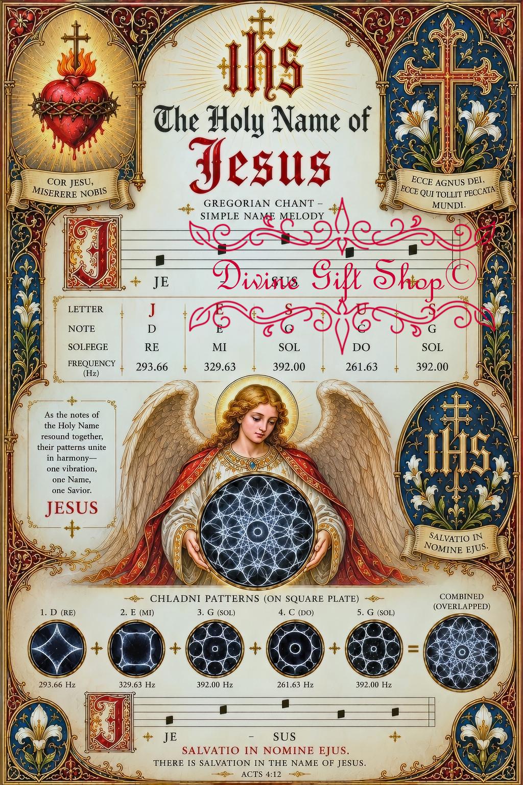 The Holy Name of Jesus in Sound | Gregorian Chant Sacred Geometry Art ...