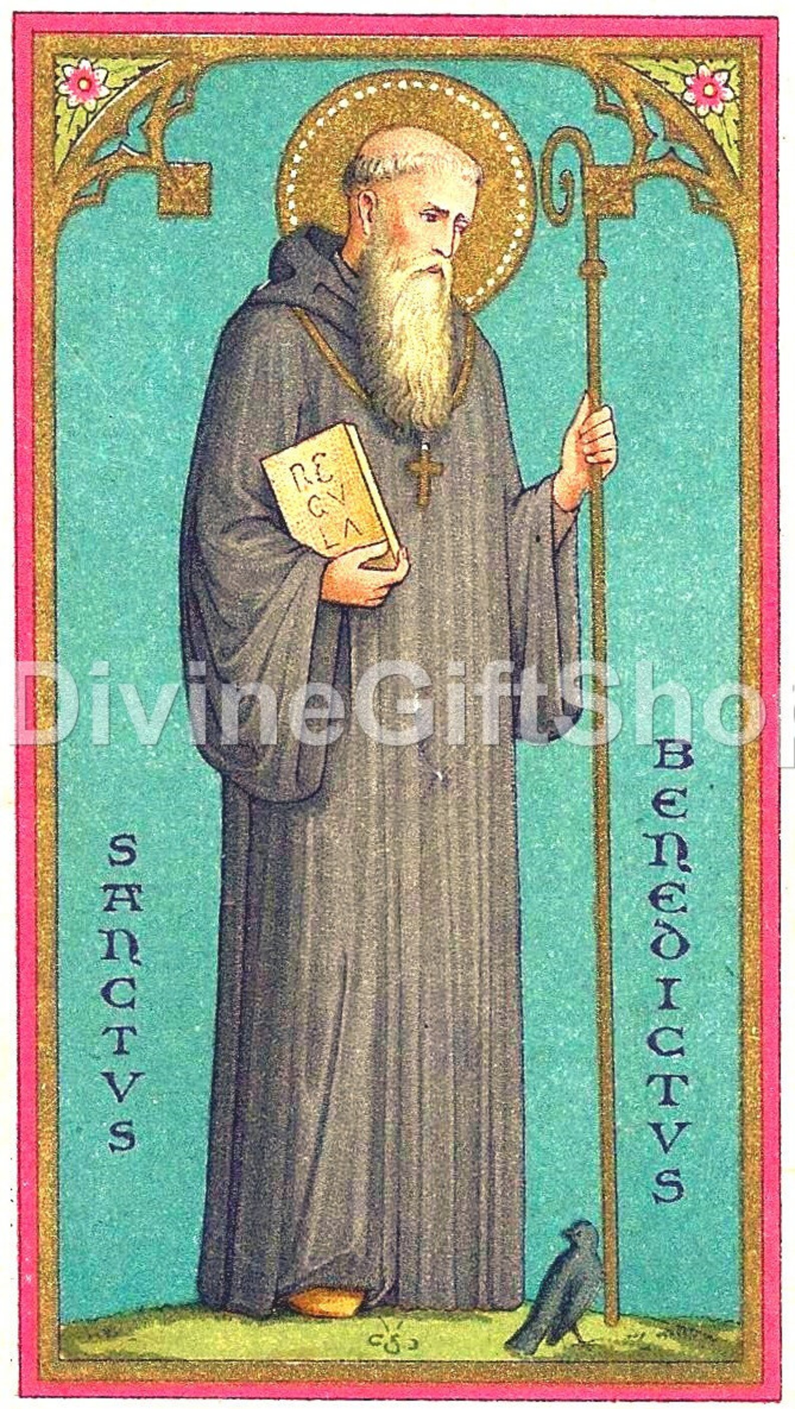 St Benedict Patron Saint of Europe Students Kidney Etsy