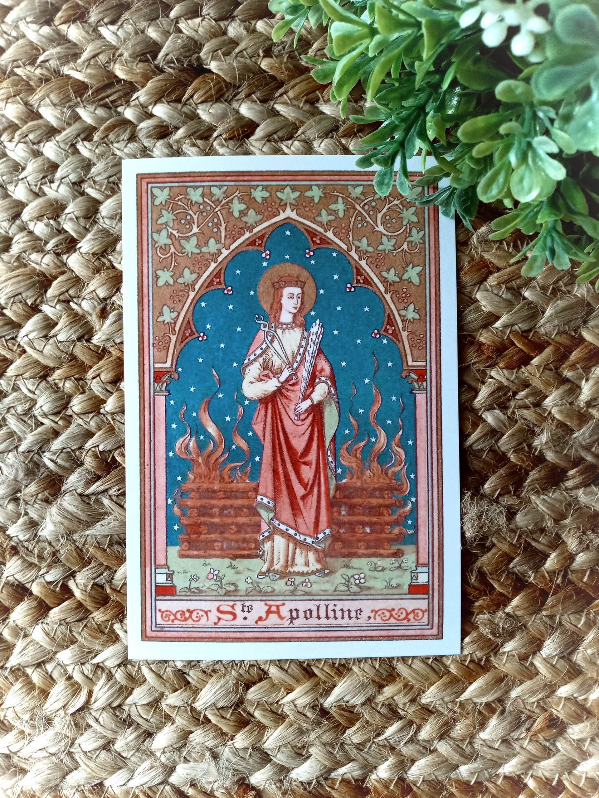 St. Apollonia Icon Print Patron Saint of Dentists & Tooth Etsy