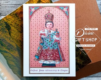 Holy Infant Jesus of Prague Icon Print | Vintage Catholic Artwork