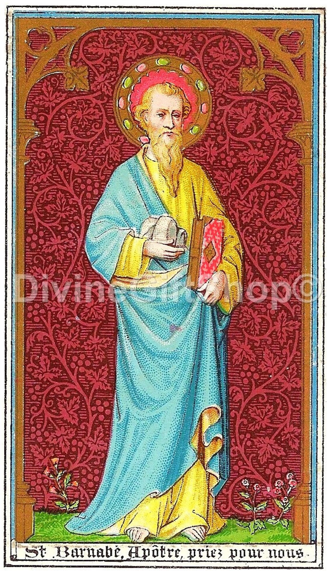 St Barnabas Apostle Icon Print Patron Saint of Etsy