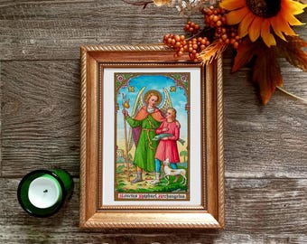 Saint Raphael Archangel and Tobias Icon Print | Catholic Treasure