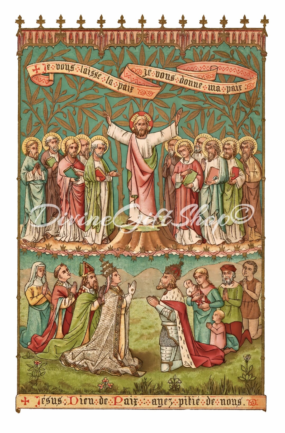 Jesus Blessing Disciples Icon Print - Etsy